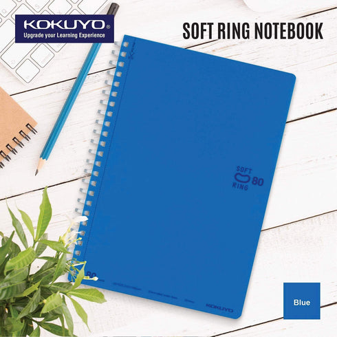 Kokuyo GREEN Soft Ring Notebook 5mm Dot Ruled SV457S5 | A6 80 Sheets