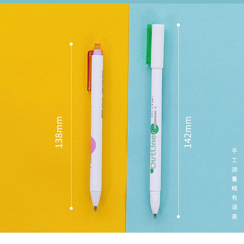 Metallic Outliners Set or Single Retractable Ink Pen 1.0mm | LEMON YELLOW or Complete SET