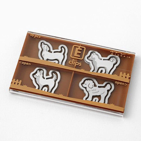 MIDORI E-Clip Etching Clip Dog Paper Clip