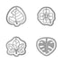 MIDORI E-Clip Etching Clip Leaf Leaves Paper Clip