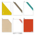 Midori MD A5 5 Pocket Clear Folder | Yellow Diagonal Stripe