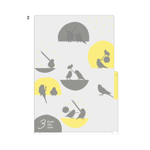 Midori MD A6 3 Pocket Clear Folder | Bird B