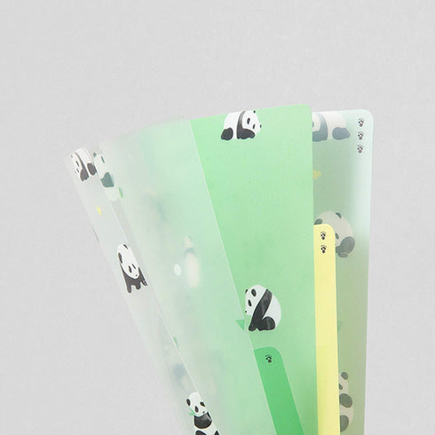 Midori MD A6 3 Pocket Clear Folder | Panda Kawaii