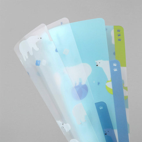 Midori MD A6 3 Pocket Clear Folder | Polar Bears