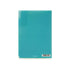 Midori MD A6 5 Pocket Clear Folder | 2-Way Blue Gradient Yellow & Green