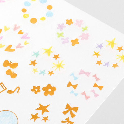 Midori Seal Collection DATE FRAME Planner Stickers Removable Shiny Pastel | 2457
