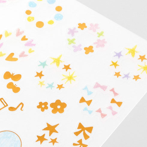 Midori Seal Collection DATE FRAME Planner Stickers Removable Shiny Pastel | 2457