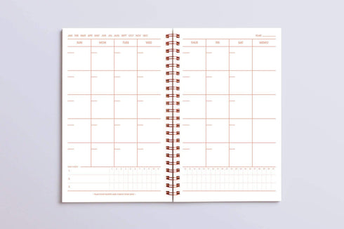 MOTEMOTE Burning Red Ten Minute Planner | 100 Days - USA located!