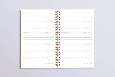 MOTEMOTE Burning Red Ten Minute Planner | 100 Days - USA located!