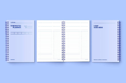 MOTEMOTE Serenity Blue Ten Minute Planner | 100 Days - USA Located!
