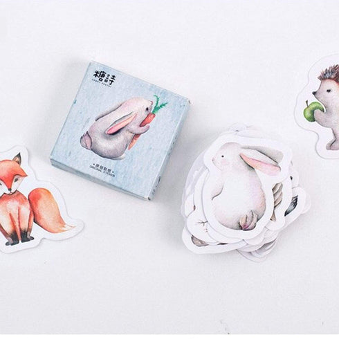Premium Die-Cut Stickers Forest Animals Woodland Creatures