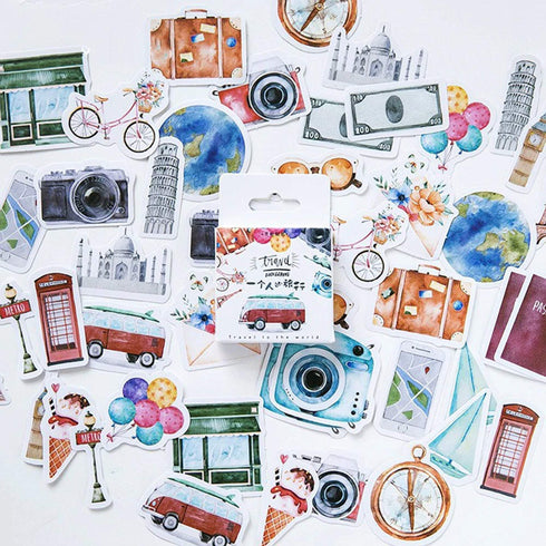 Premium Die-Cut Stickers Travel Car Bus Metro Trip