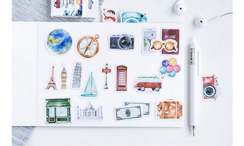 Premium Die-Cut Stickers Travel Car Bus Metro Trip