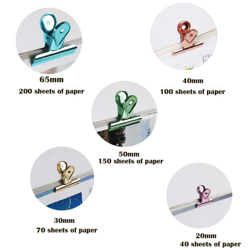 Purple Bulldog Binder Paper Clips - Five sizes & Seven Colors!! Super cute very strong!