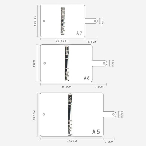 PVC Laser-Cut Hologram Holographic 6 Ring Rainbow Snap Closure Loose Leaf Binder | A5 25mm Rings