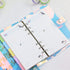 PVC Laser-Cut Hologram Holographic 6 Ring Rainbow Snap Closure Loose Leaf Binder | A6