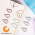 Rose Gold Copper Set Water Drop Tear Drop Teardrop Paper Clips - Three Sizes!