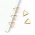 SET OF FIVE Unusual Gold Triangle Paper Clips | 20mm