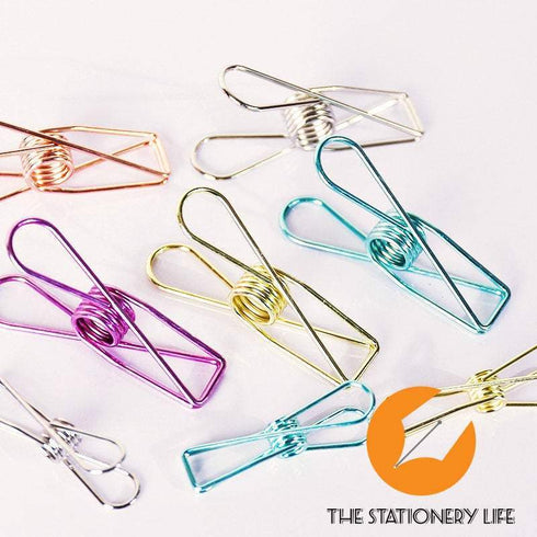 Silver Fish Clips Binder Clips Alligator Clip- Small, Medium & Large! Super cute and very strong!