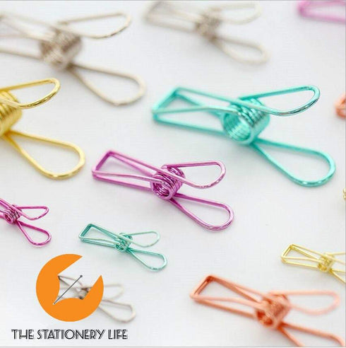 Silver Fish Clips Binder Clips Alligator Clip- Small, Medium & Large! Super cute and very strong!