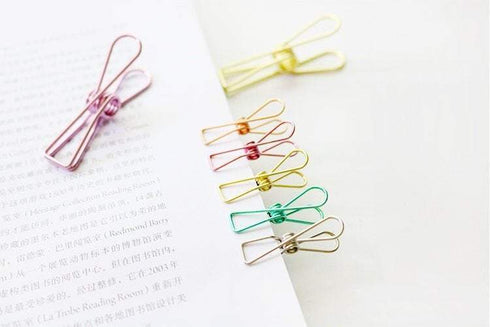 Silver Fish Clips Binder Clips Alligator Clip- Small, Medium & Large! Super cute and very strong!