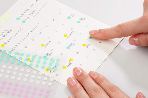Stalogy Circular Washi Tape Patches | 5 mm Shuffle Pale