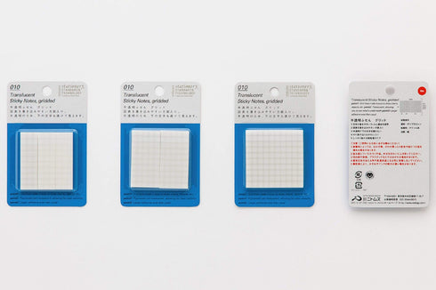 Stalogy Translucent Sticky Notes | Grid 50 mm