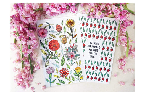 Suatelier Sonia PVC Stickers 2046 | Dear My Love Flower Stickers Daisy Stickers Zinnia Stickers