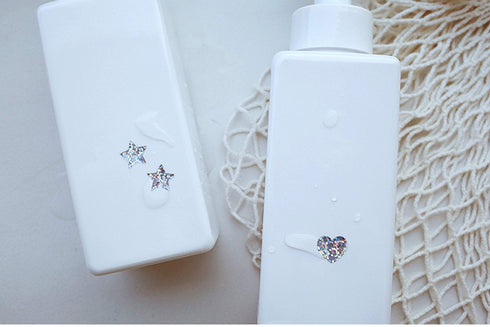 Suatelier Sonia PVC Transparent Stickers 1658-54| Hologram Sparkle Heart Glitter Hearts