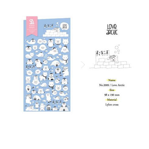 Suatelier Sonia PVC Transparent Stickers 2009 | Love Arctic Polar Bear Stickers Seal Stickers