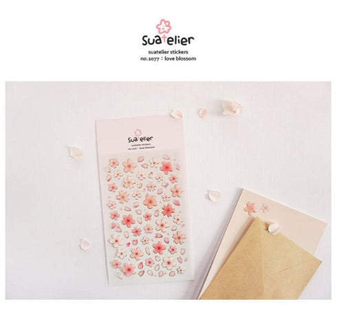 Suatelier Sonia PVC Transparent Stickers | Blossom Day Cherry Blossom Sakura