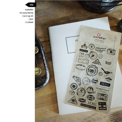 Suatelier Sonia PVC Transparent Stickers | Stamp Tickets Ephemera | 1013