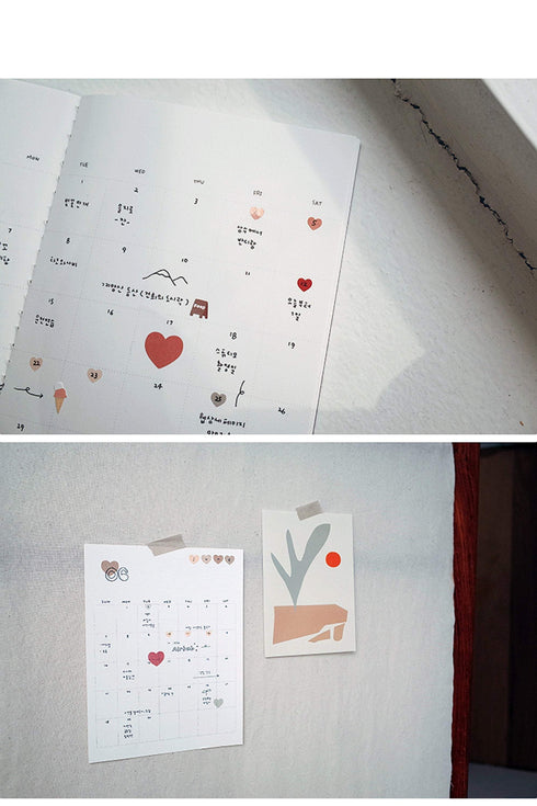 Suatelier Translucent Planner Stickers 1657 | Plain Shapes 53 Heart Translucent Stickers