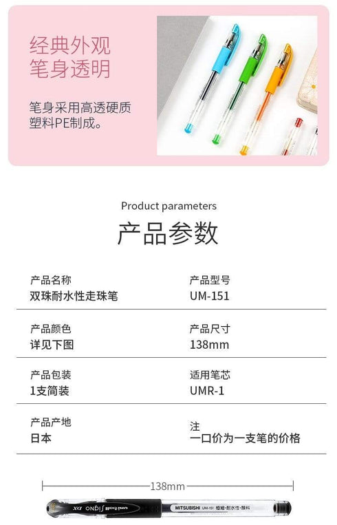 Uni-ball Signo UM-151 Gel Pen RED | 0.28 mm