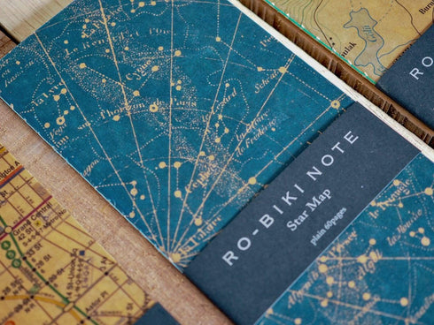 Yamamoto Ro-Biki Notebook 3.6" x 8.3" Blank Basic Chiffon Paper | Topographical Map