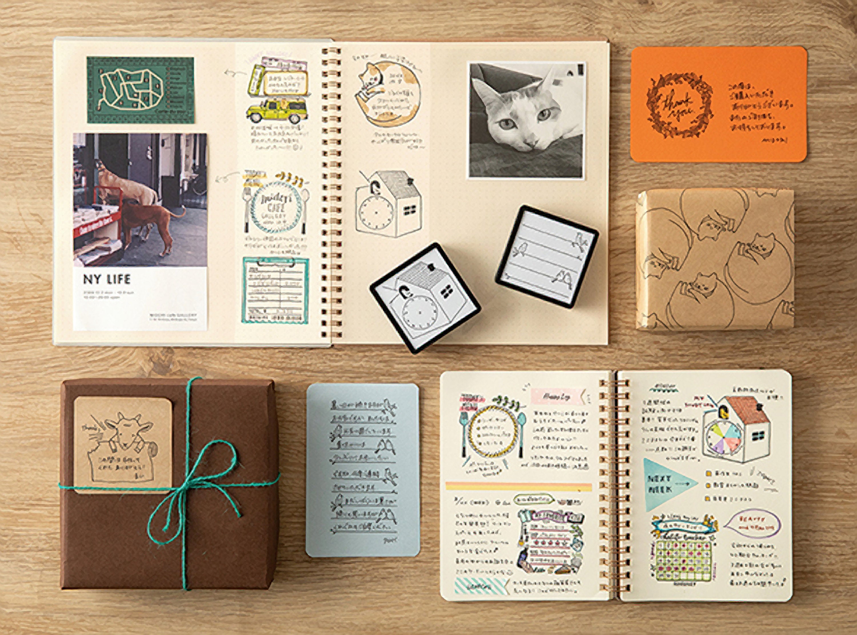 Midori Square Paintable Stamp Re-Inkable Self-Inking Stamp | FRAGILE Tan Package - The Stationery Life!